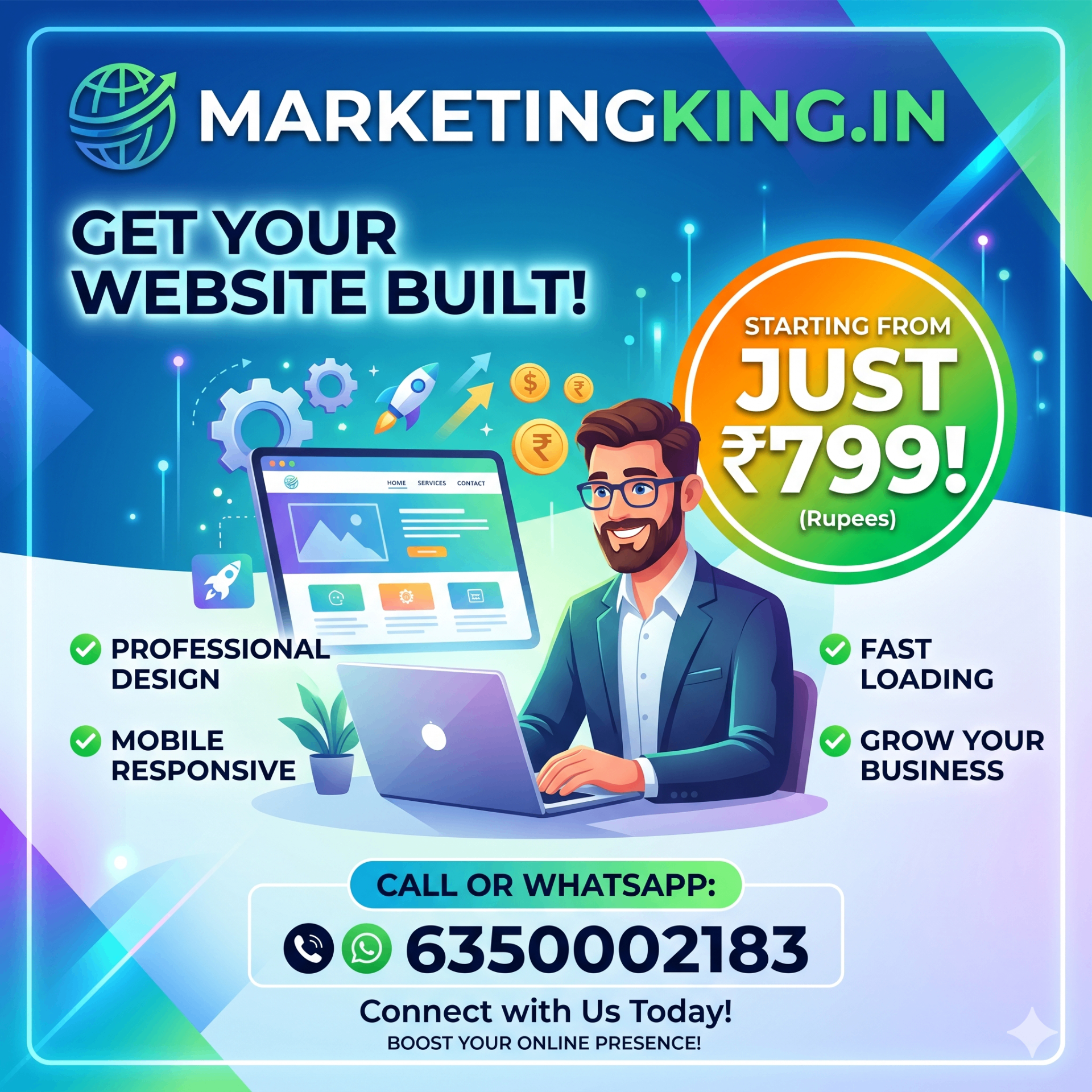 Get your website built starting from just ₹799 — call or WhatsApp 6350002183